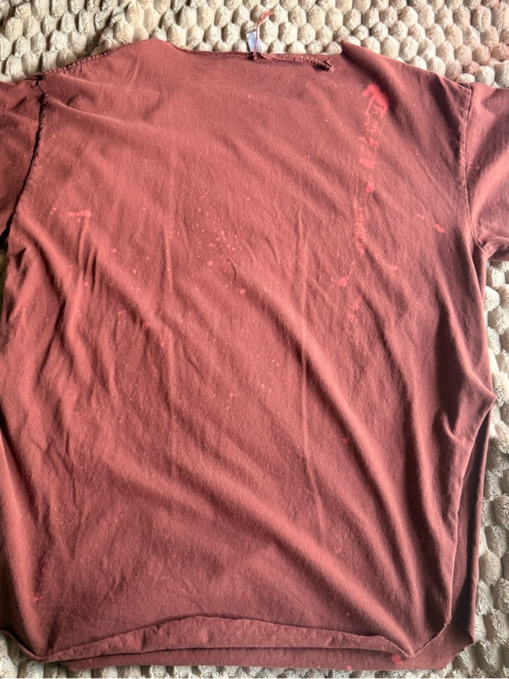 Pebby Forevee Live Wild Live Free Graphic Tee - Rust Red Distressed - Picture 4 of 6